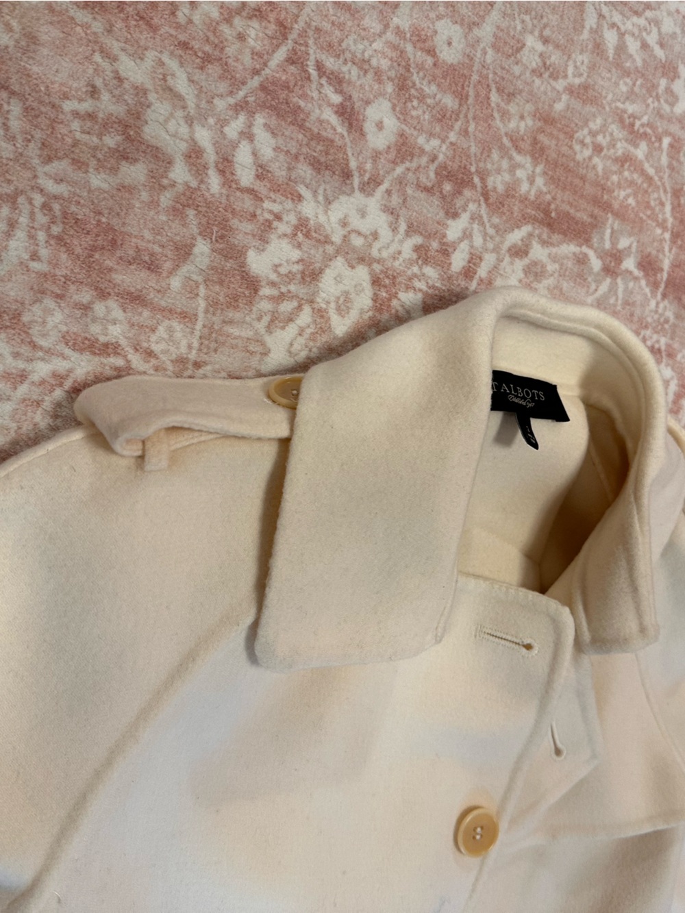 Pure Wool 🐑 Talbots Cropped Trench Jacket - Picture 8 of 12